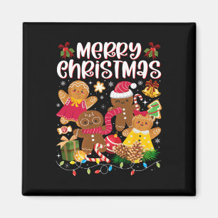 Merry Christmas Gingerbread Cookies Men Women Magnet