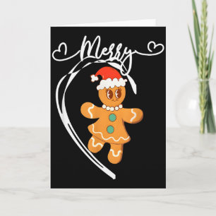 Merry Christmas Gingerbread Couple Christmas Pajam Card