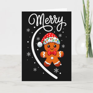 Merry Christmas Gingerbread Couple Christmas Pajam Card