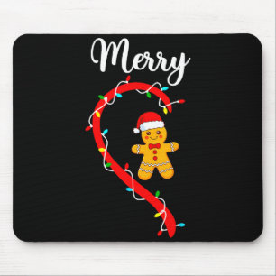 Merry Christmas Gingerbread Couple Xmas Pajamas Ma Mouse Mat