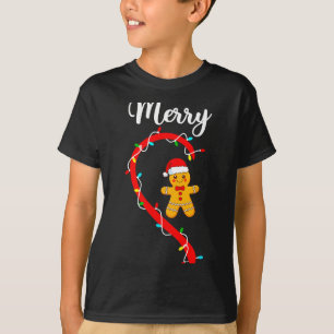 Merry Christmas Gingerbread Couple Xmas Pajamas Ma T-Shirt