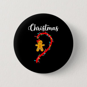 Merry Christmas Gingerbread Couples Xmas Pajamas M 6 Cm Round Badge