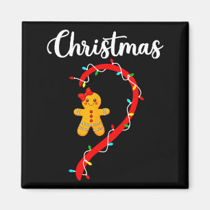 Merry Christmas Gingerbread Couples Xmas Pajamas M Magnet