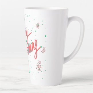 Merry Christmas Gingerbread Design.  Latte Mug
