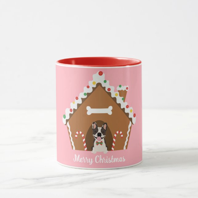 Merry Christmas Gingerbread Dog House Mug (Center)
