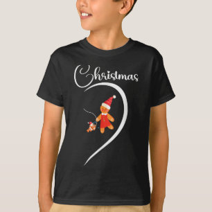 Merry Christmas Gingerbread Fishing Lover Couple C T-Shirt