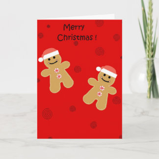 Merry Christmas Gingerbread Holiday Card