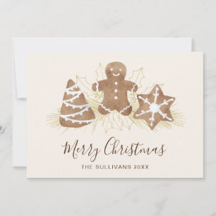 Merry Christmas Gingerbread Holiday Card