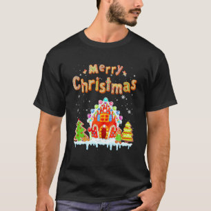 Merry Christmas Gingerbread House Baking Candy T-Shirt