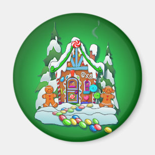 MERRY CHRISTMAS GINGERBREAD HOUSE by SHARON SHARPE Magnet