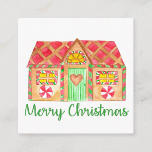 Merry Christmas Gingerbread house Enclosure Card