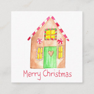 Merry Christmas Gingerbread house Enclosure Card