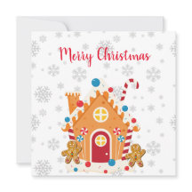 Merry Christmas Gingerbread House with Gingerbread