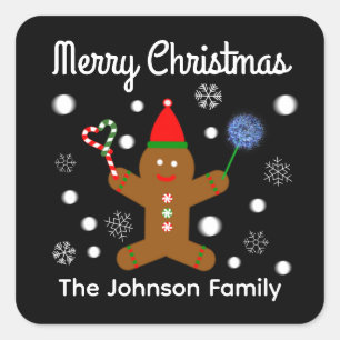 Merry Christmas Gingerbread Man #2 Stickers