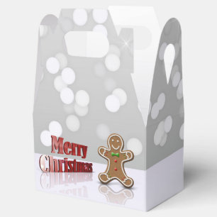 Merry Christmas Gingerbread Man Favour Box