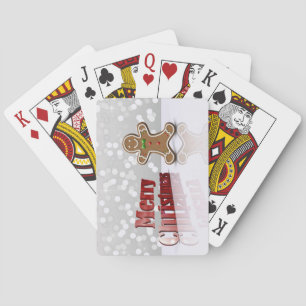 Merry Christmas Gingerbread Man Playing Cards