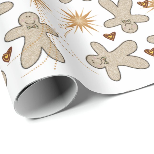 Merry Christmas Gingerbread Man Wrapping Paper (Roll Corner)