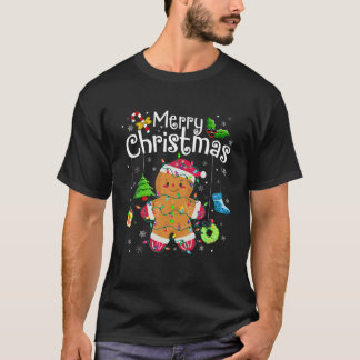 Merry Christmas Gingerbread Man Xmas Cookie T Shir T-Shirt