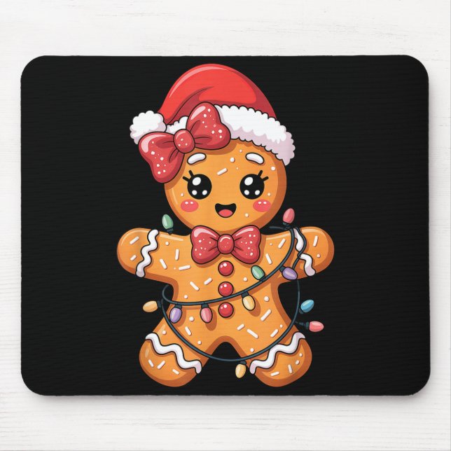 Merry Christmas Gingerbread  Mouse Mat (Front)