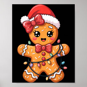 Merry Christmas Gingerbread  Poster