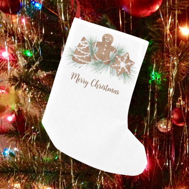 Merry Christmas Gingerbread Small Christmas Stocking (Creator Uploaded)