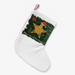 Merry Christmas gingerbread star Small Christmas Stocking