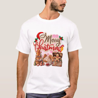 Merry Christmas Gingerbread Sweets Galore T-Shirt