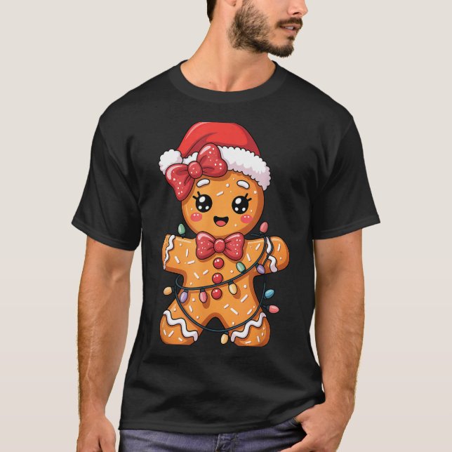 Merry Christmas Gingerbread  T-Shirt (Front)