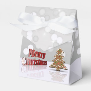 Merry Christmas Gingerbread Tree Favour Box