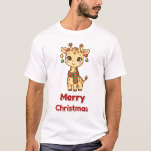 Merry Christmas Giraffe Ornaments T-Shirt