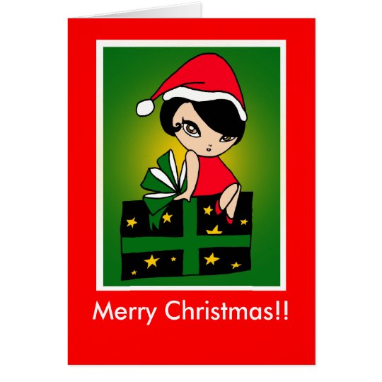 Merry Christmas!! GirlM card (C211)