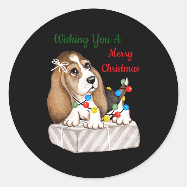 Merry Christmas Girls  Classic Round Sticker (Front)