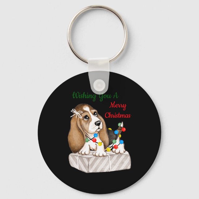 Merry Christmas Girls  Key Ring (Front)