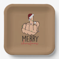 Merry Christmas Giving the Finger