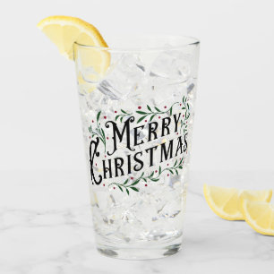 Merry Christmas Glass