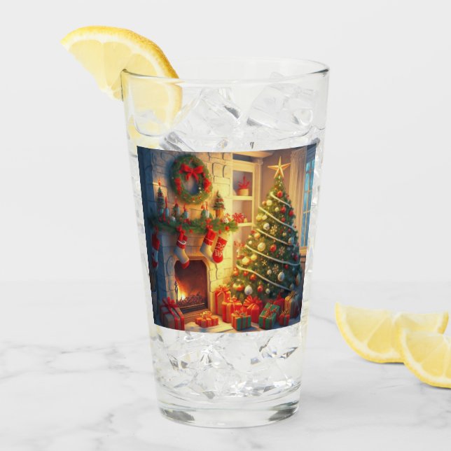 Merry Christmas Glass (Front Ice)