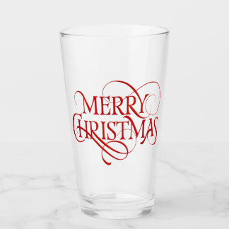 Merry Christmas Glass Cup