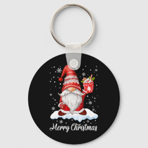 Merry Christmas Gnome Coffee Family Matching Key Ring