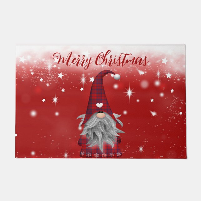 Merry Christmas Gnome Doormat (Front)
