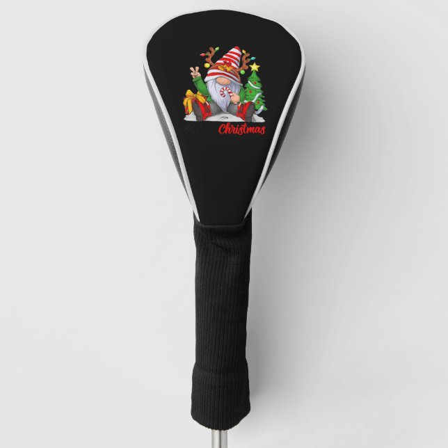 Merry Christmas Gnome Family Christmas Golf Head Cover (Front)