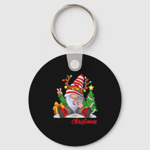Merry Christmas Gnome Family Christmas Key Ring