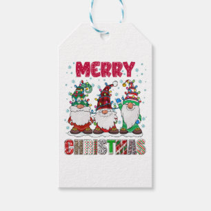 Merry Christmas Gnome Family Funny Xmas Tree Gift Tags