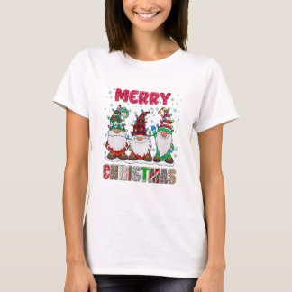 Merry Christmas Gnome Family Funny Xmas Tree T-Shirt