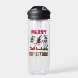 Merry Christmas Gnome Family Funny Xmas Tree Water Bottle