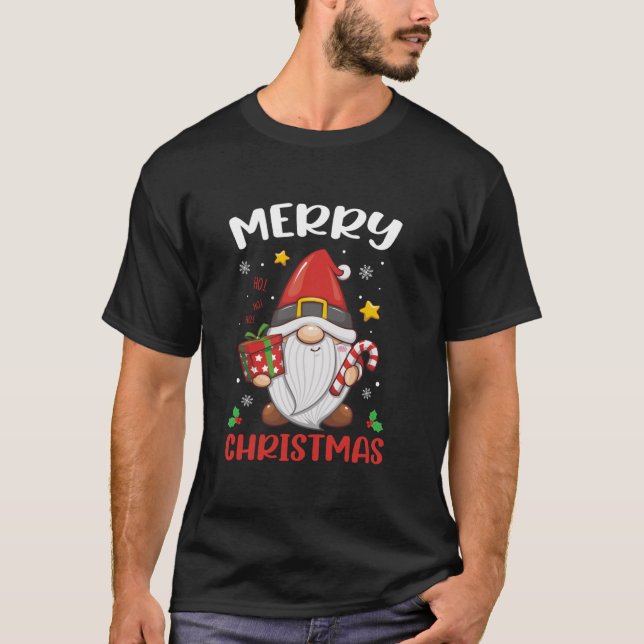 Merry Christmas Gnome Family Matching Christmas Me T-Shirt (Front)