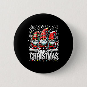 Merry Christmas Gnome Funny Family Christmas  6 Cm Round Badge