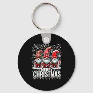 Merry Christmas Gnome Funny Family Christmas Key Ring