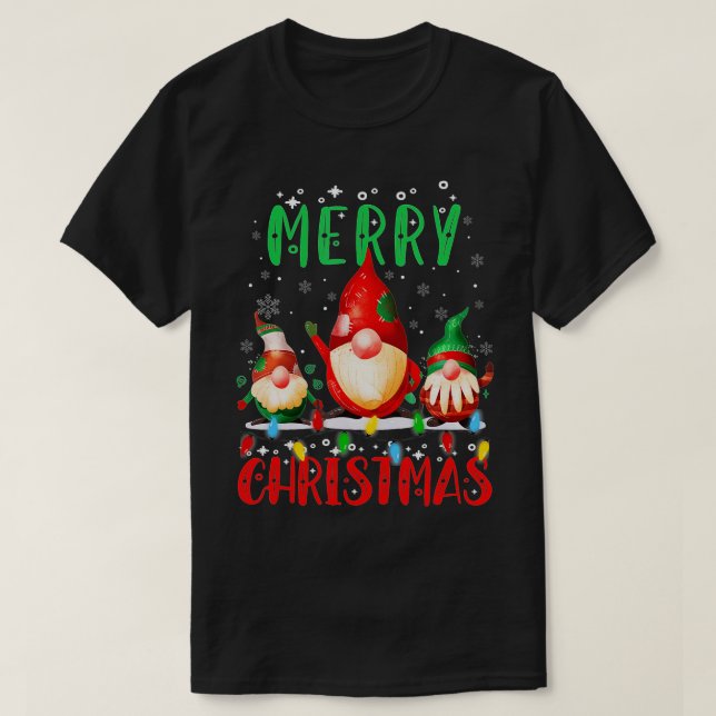 Merry Christmas Gnome  Funny Family Xmas Kids Adul T-Shirt (Design Front)