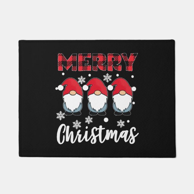 Merry Christmas Gnome Gnomes Gnomes Doormat (Front)