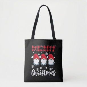 Merry Christmas Gnome Gnomes Gnomes Tote Bag